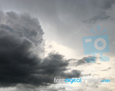 Dark Cloud On Sky Stock Photo