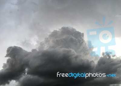 Dark Cloud On Sky Stock Photo