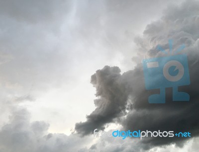 Dark Cloud On Sky Stock Photo