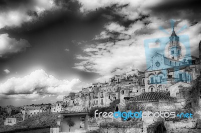 Dark Matera Stock Photo