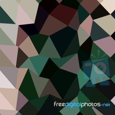 Dark Moss Green Abstract Low Polygon Background Stock Image