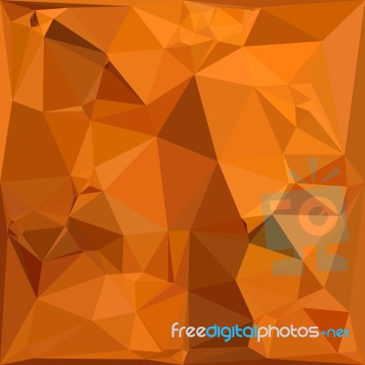 Dark Orange Carrot Abstract Low Polygon Background Stock Image