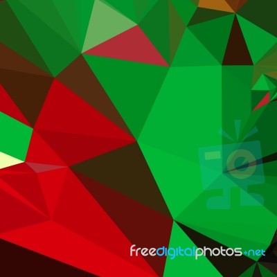 Dark Pastel Green Abstract Low Polygon Background Stock Image