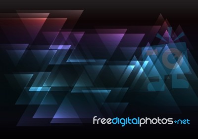 Dark Rainbow Abstract Triangle Overlap Background Stock Image