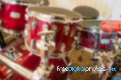 Dark Red Grunge Drum Set Stock Photo