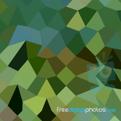 Dark Spring Green Abstract Low Polygon Background Stock Image