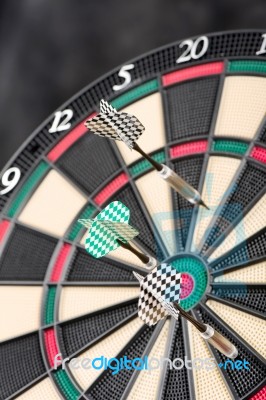 Dartboard And Arrows Stock Photo