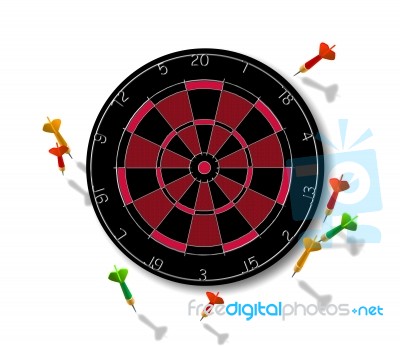 Dartboard And Dart Stock Image