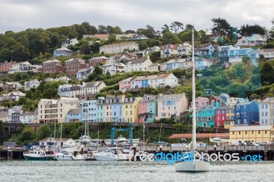 Dartmouth, Devon/uk - July 28 : View Across The River Dart To Da… Stock Photo