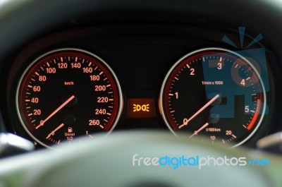 Dashboard Of Bmw Stock Photo