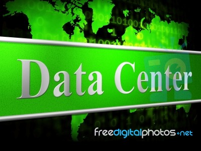 Data Center Indicates Storage Filing And Digital Stock Image