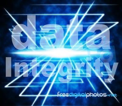 Data Integrity Represents Uprightness Sincerity And Virtuous Stock Image