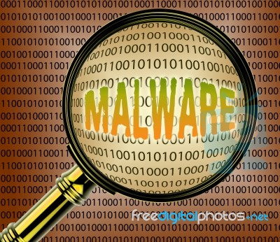 Data Malware Means Search Infection And Searches Stock Image