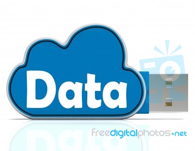 Data Memory Stick Shows Backing Up To Cloud Storage Stock Image