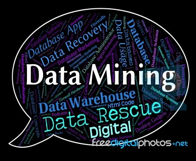 Data Mining Representing Information And Bytes Stock Image