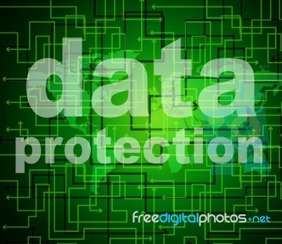 Data Protection Shows Knowledge Protected And Secured Stock Image