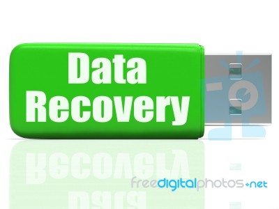 Data Recovery Pen Drive Means Safe Files Transfer Or Data Recove… Stock Image