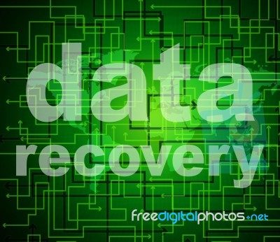 Data Recovery Represents Getting Back And Bytes Stock Image