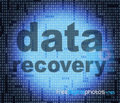 Data Recovery Shows Getting Back And Bytes Stock Image