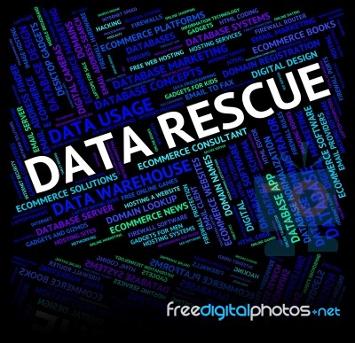 Data Rescue Represents Rescuing Facts And Information Stock Image