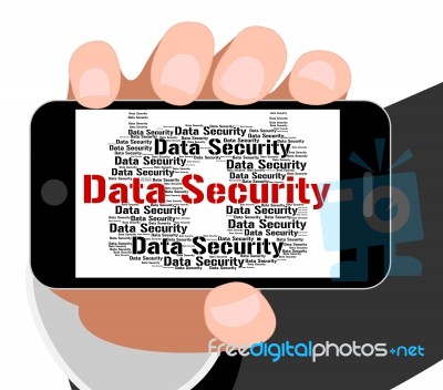 Data Security Shows Fact Bytes And Information Stock Image