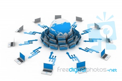 Data Sharing Concept Stock Image