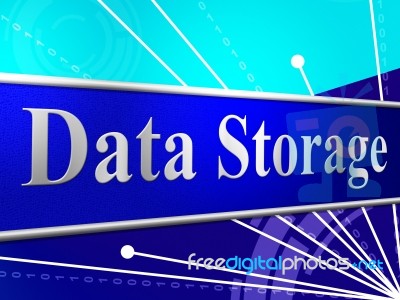 Data Storage Means Hard Drive And Archive Stock Image