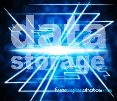 Data Storage Represents Knowledge Filing And Server Stock Image