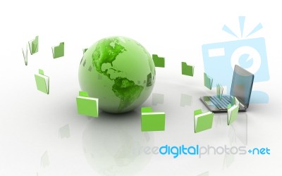 Data Transferring Concept Stock Image