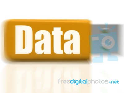 Data Usb Drive Shows Digital Information And Dataflow Stock Image