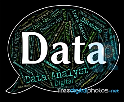 Data Word Representing Technology Fact And Computer Stock Image