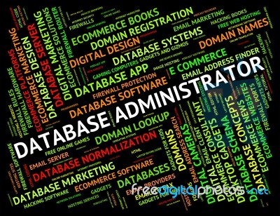 Database Administrator Indicating Computer Computing And Employee Stock Image