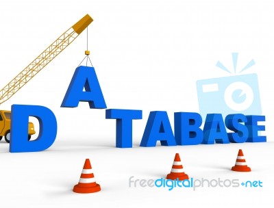 Database Computing Represents Information Storage 3d Rendering Stock Image