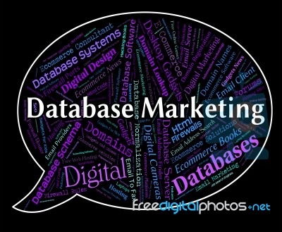Database Marketing Represents Sales Words And Computing Stock Image