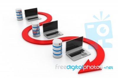 Database Network Stock Image