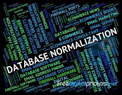 Database Normalization Meaning Computing Standard And Text Stock Image