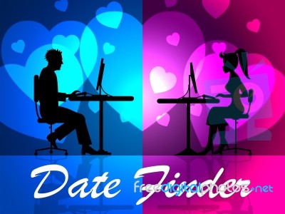 Date Finder Means Search For And Dates Stock Image