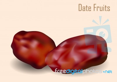 Date Fruits  Illustration Stock Image