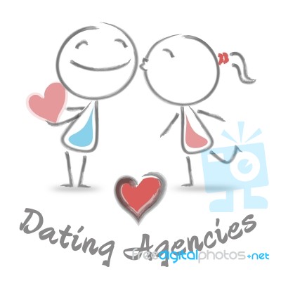 Dating Agencies Indicates Find Love And Affection Stock Image