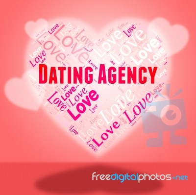 Dating Agency Represents Love Loved And Internet Stock Image