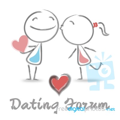 Dating Forum Means Sweetheart Partners And Love Stock Image