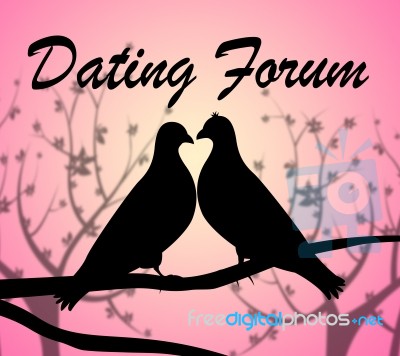 Dating Forum Represents Social Media And Conference Stock Image