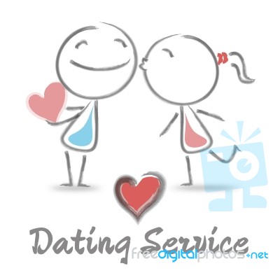 Dating Service Indicates Finding Love And Affection Stock Image