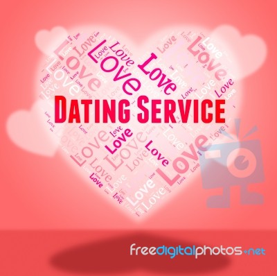 Dating Service Shows Web Site And Date Stock Image