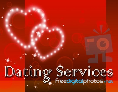 Dating Services Means Web Site And Assist Stock Image