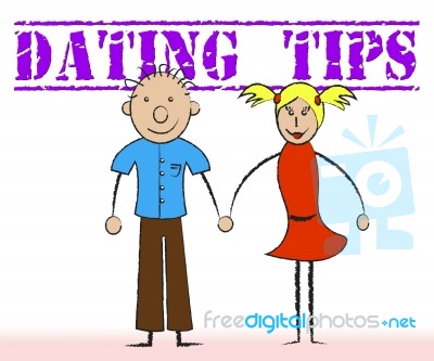 Dating Tips Represents Pointers Romance And Partner Stock Image