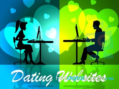 Dating Websites Means Dates Network And Date Stock Image