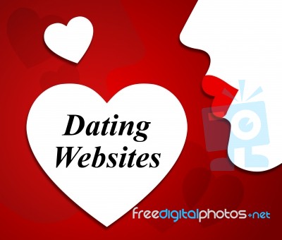 Dating Websites Represents Love Internet And Sweethearts Stock Image