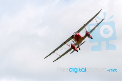 De Havilland Dh90 Dragonfly At Shoreham Airshow Stock Photo