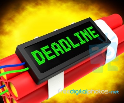 Deadline On Dynamite Shows Pressure And Urgency Stock Image